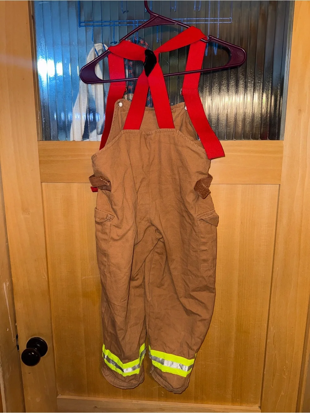 FireFighter childrens costume size 6-8 Cotton Get Real Gear EUC